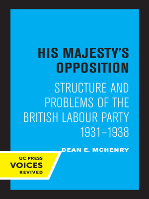 cover image of His Majesty's Opposition